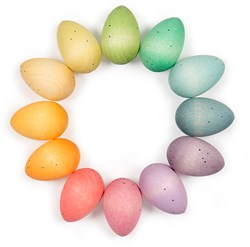 Grapat wooden toy Happy eggs - colourful play set for kids