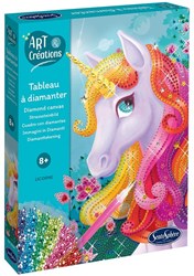 Sentosphère diamond canvas craft set unicorn - creative toy