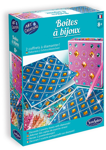 Sentosphère Diamond Canvas jewellery box craft kit for kids