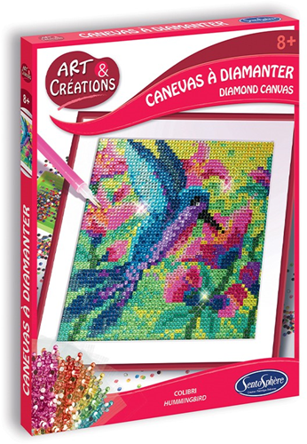 Sentosphère Diamond Canvas craft set hummingbird painting for kids