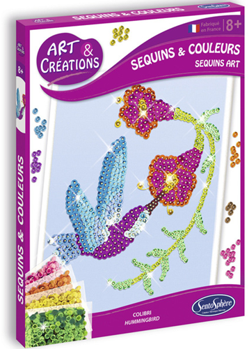 Sentosphère craft set hummingbird sequins - creative toy for kids