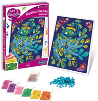 Sentosphère craft set peacock mosaic with sequins for children