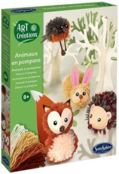 Sentosphère craft set forest animal pompons - creative animal making kit