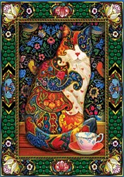 Art Puzzle jigsaw The Royal Cat - 1000 pieces - colorful cat puzzle
