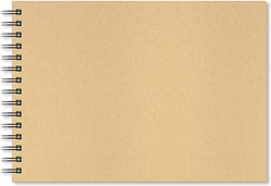 Artgecko sketchbook A4 landscape 150gsm 40 sheets white - durable drawing paper