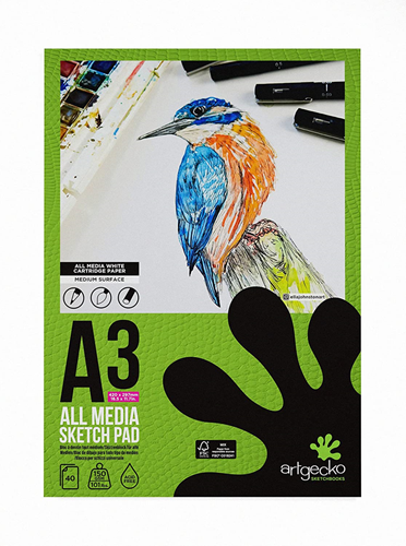 Artgecko Artgecko Pro Schetsblok A3 150gr 40 vel Wit