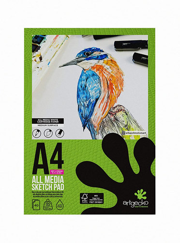 Artgecko Artgecko Pro Schetsblok A4 150gr 40 vel Wit