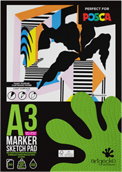 Artgecko sketchbook markers A3 black paper 250gsm 30 sheets creative