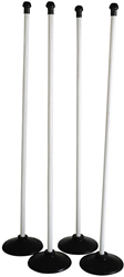 Aresson rounders set sports posts with rubber bases white