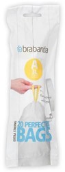 Brabantia bin liners PerfectFit A 3L white - 20 pcs with drawstring