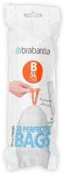 Brabantia bin liners PerfectFit B 5L 20 pieces - trash bags white