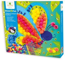 Sycomore craft set toy Stick'N Fun S pompoms butterflies creative