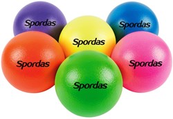 Spordas foam balls set neon - 6 pieces 16cm for indoor and outdoor