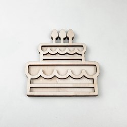 FiQ houten vulvorm Taart - 11,5 x 11 cm
