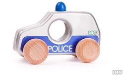 Bajo police car toy - wooden police car for children aged 3+