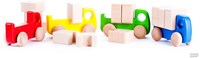 Bajo wooden truck with blocks - sustainable toy yellow-3
