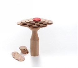 Angel Sports balance game wooden coins dexterity stacking kids