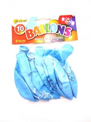 Globos balloons boy blue - birth balloons latex 10 pieces