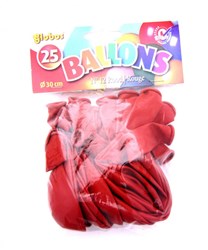 Globos balloons toy bag 25 pieces red multicolor