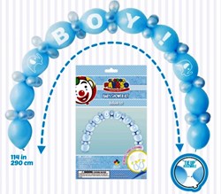 Globos balloon arch baby shower boy blue 64-piece decoration set