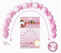Globos balloon garland baby shower girl pink decoration set 290cm