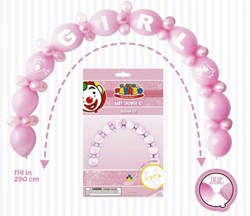 Globos balloon garland baby shower girl pink decoration set 290cm