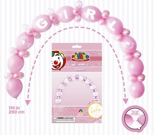 Globos balloon garland baby shower girl pink decoration set 290cm