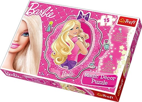 Trefl Barbie Puzzle Magic Decor - 15 Pieces Glow-in-the-Dark