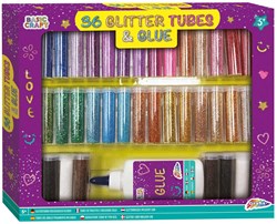 Grafix craft set glitter tubes 36 colours with glue - hobby set