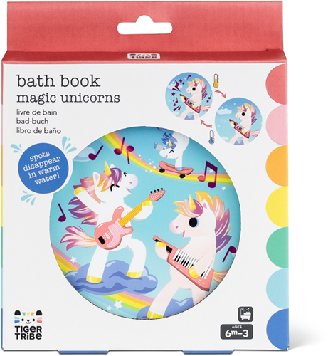 Tiger Tribe bath book unicorns - magical bath toy for kids