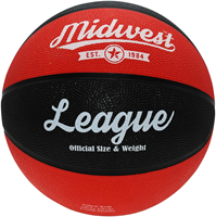 Midwest basketball rubber black red size 7 - indoor outdoor