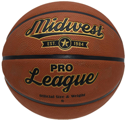 Midwest basketball Pro League orange size 7 - rubber grip ball