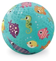 Crocodile Creek rubber play ball fish design blue 18 cm for kids