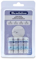 Beadalon crimp bead set silver - jewelry making 600 pieces