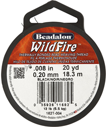 Beadalon jewelry wire Wildfire black 0.2 mm 18.3 m strong thread