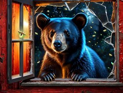 SunsOut jigsaw puzzle Bear and Fireflies - 500 pieces puzzle