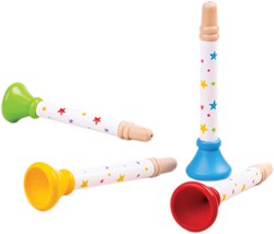 BigJigs wooden trumpet musical instrument toy 12 pieces