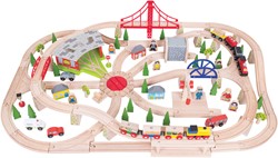 Bigjigs Wooden Freight Train Set - 130 pieces