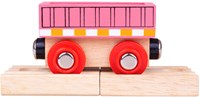 BigJigs wooden wagon pink toy train compatible tracks