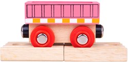 BigJigs wooden wagon pink toy train compatible tracks