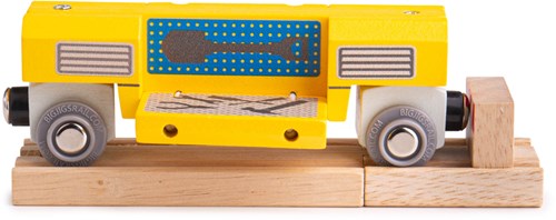 BigJigs Mobile Workshop wooden train toy - colourful and compatible