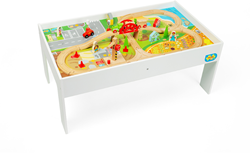 BigJigs wooden train set - play and activity table for kids