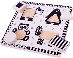 Bigjigs Black and White Animals Puzzle