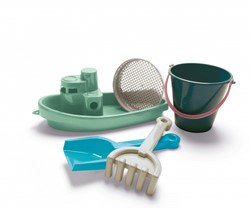 Dantoy Blue Marine Toys Boat and Sand Set - 5 pieces