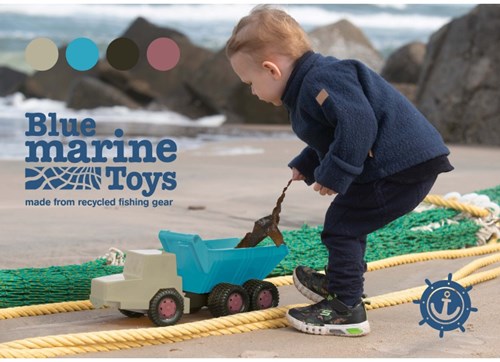 Dantoy Blue Marine dump truck - sustainable toy truck 46 cm-3