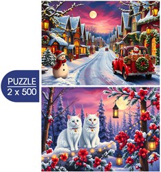 Bluebird Puzzle Christmas puzzle 2-in-1 - 500 pieces - multicolor