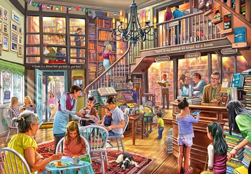 Bluebird Puzzle jigsaw Bookshop Tearoom - 1000 pieces puzzle