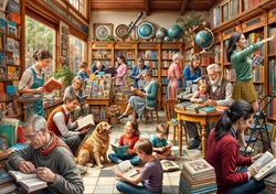 Bluebird Puzzle jigsaw puzzle bookstore 2000 pieces multicolor