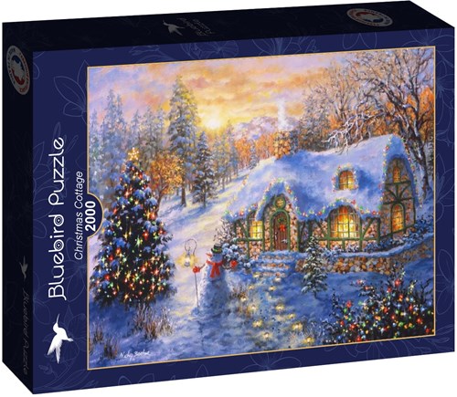 Bluebird Puzzle Christmas jigsaw Christmas Cottage - 2000 pieces-2