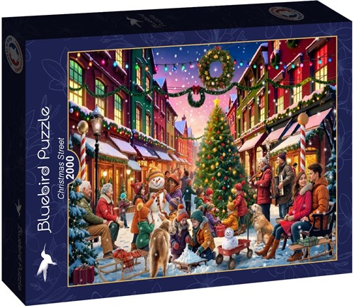 Bluebird Puzzle Christmas jigsaw Christmas Street - 2000 pieces cardboard-2